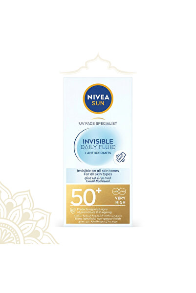 NIVEA سائل صن إنفيزيبل اليومي مع مضادات الأكسدة وعامل حماية من الشمس 50+، 40 مل