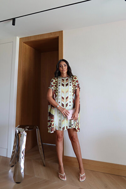 Özge Özgenç Geometric Pattern Dress
