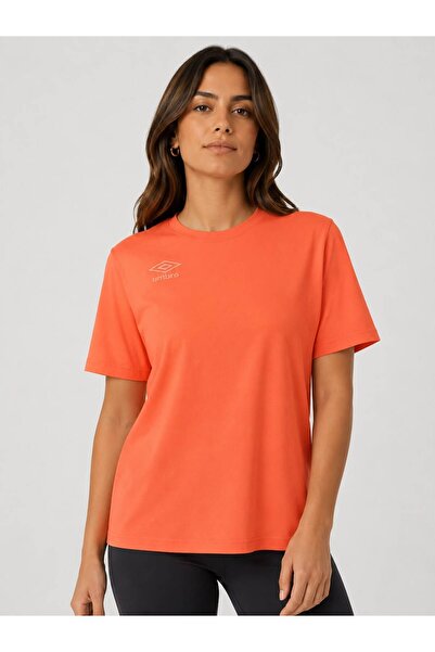UMBRO Season Orange Cotton Women's Sports T-Shirt - Vf0510
