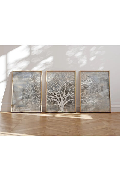 ALAYRA International Framed Abstract Painting Set of 3 Wall Art 40x60 cm