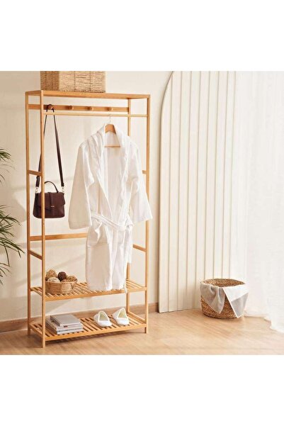PAN HOME Ecovibe Bamboo Cloth Rack 80x34x172cm - Natural