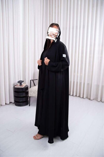 Anaqa Abaya Blackberry Abaya with Narrow Sleeves