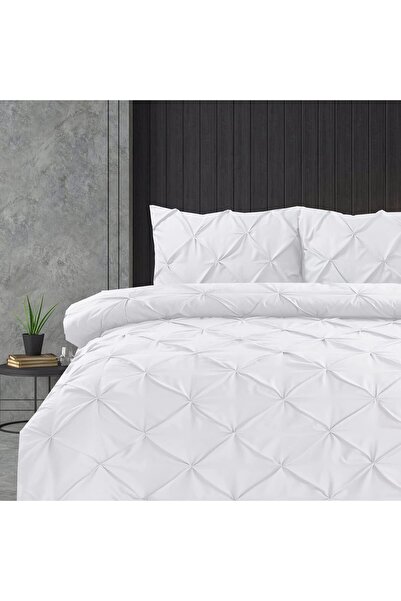 Linen Home Pintuck - Soft Microfiber Comforter Set with 2 Pillowcases, Easy C...