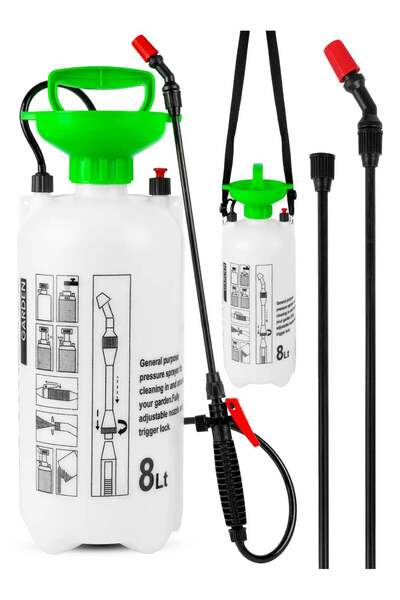 MalTec Pulverizator de grădină cu duză reglabilă, 8 l, 112486