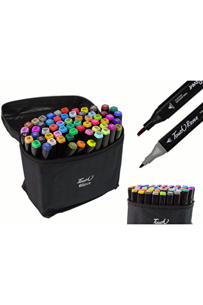 LEAN Set de markere Pro Touch cu vârf dublu, Multicolor, 60 de bucăți, 12859