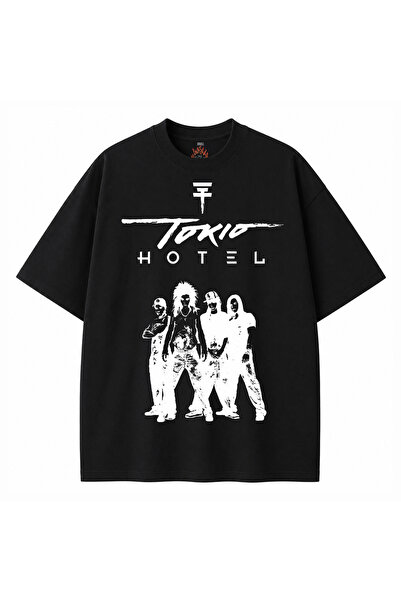 kun inaki Tokio Hotel Baskılı Siyah Unisex Tişört