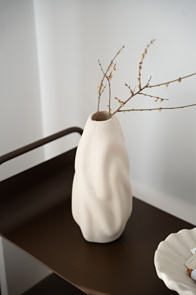 Dekorzdükkan Vega Textured Ceramic Vase