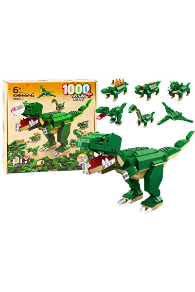 LEAN Set de construcție dinozauri 6 în 1, 1000 piese, 28 x 28 x 6 cm, 18319