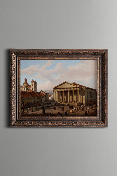 epiqart Historical European City - Vintage Patterned Painting - Thick Model