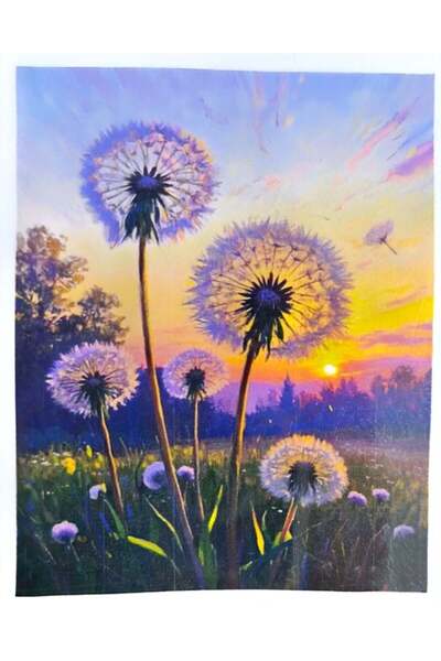 LİVA CRAFT Art & Craft Diamond Mosaic Painting, 30X40 Dandelion Bead Gluing Kit