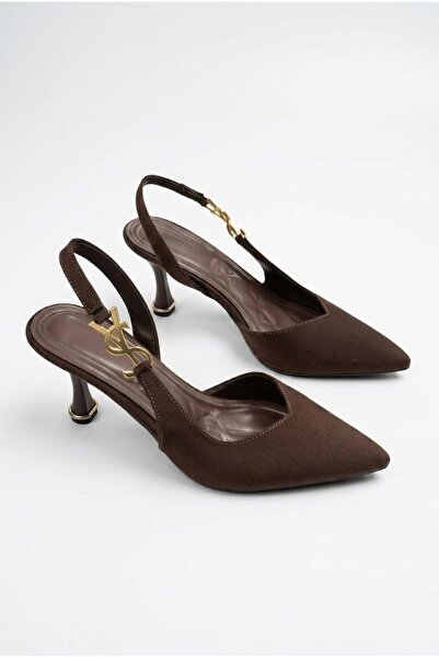 fort 35074 Satin Buckle Detailed 7 cm Heel Height Women's Shoes