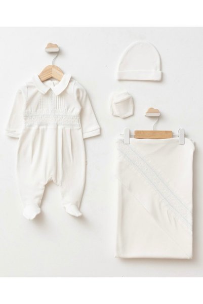 Cherub Baby Nervül Gipeli Baby Boy 100% Cotton Blanket Jumpsuit Set Pugi Newborn Baby Set Organic Luxury