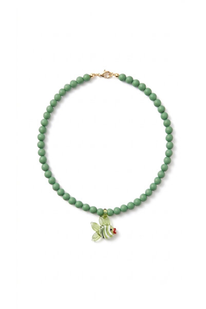suayjewellery Murano cam yeşil balık kolye