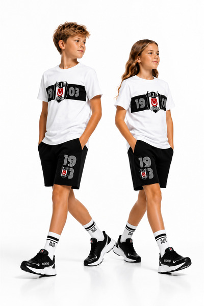 Beşiktaş New Season Licensed Children's Premium Summer Shorts Set