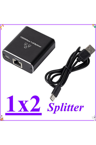 Choice 1 to 2 Gigabit Ethernet Switch Rj45 Splitter LAN Gigabit Extension Ada...