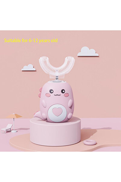 Choice5 6-12 years old pink Children U-shaped Electric Toothbrush 360 Degrees...
