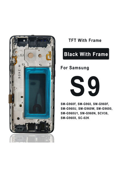 choice2 TFT Black Frame OLED LCD For S9 G960F LCD Touch Screen Digitizer Asse...