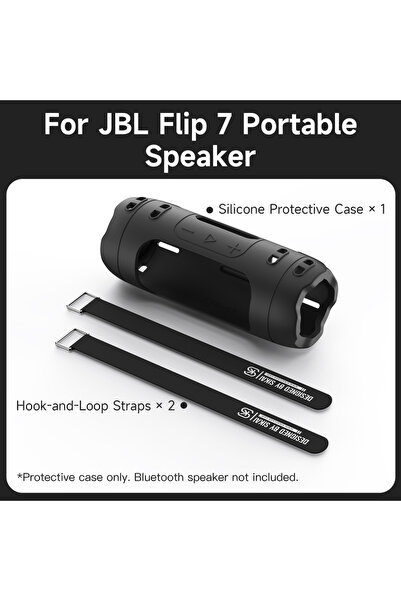 Choice balck SIKAI Silicone Protective Case for JBL Flip 7 Bluetooth Speaker ...