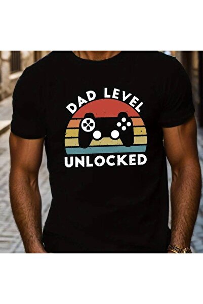 Astogria13 تي شيرت رجالي مطبوع عليه DAD LEVER UNLOCKED، تي شيرت كاجوال برقبة ...