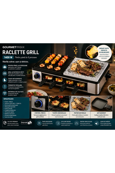 GOURMETmaxx Raclette Grill 1400W