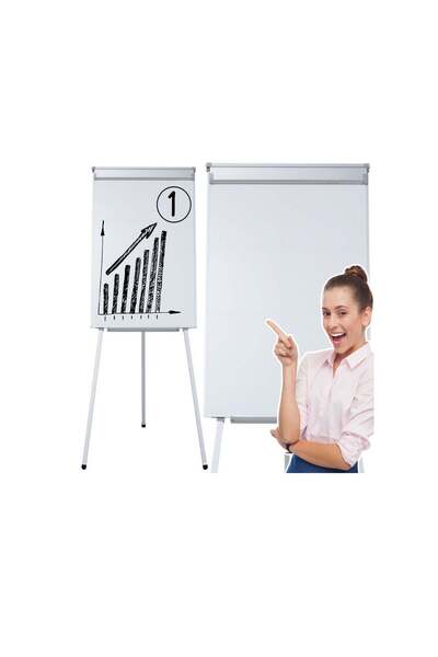 LEAN Tablă magnetică flipchart, albă, 70 x 100 cm, 20704