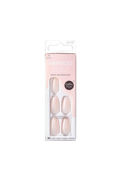 Kiss Impress Color Nails Medium Coffin- Serendipity Imc502C