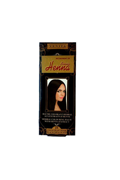Henna Balsam Colorant cu Extract de Sonia, Nr.19 Ciocolata Neagra, 75 ml