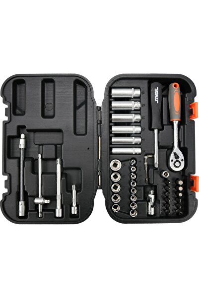 NO BRAND Set complet de chei tubulare 1/4 42 piese + Cutie 58641
