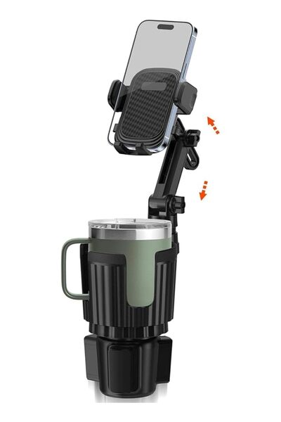 Generic 2 in 1 Phone Mount for Car Cup Holder with Adjustable Base, Phone Hol...