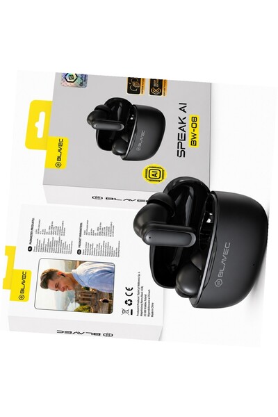 Blavec Căști TWS BW-08 traducător AI negre în timp real pentru LG Velvet 5G