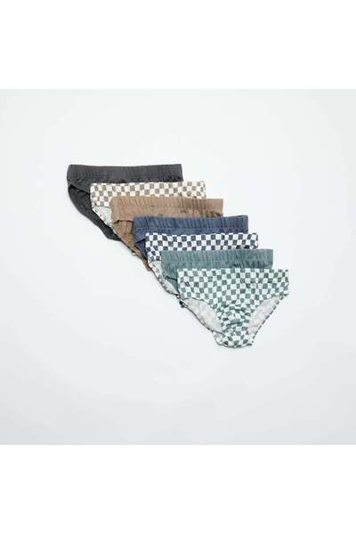 KIABI Pack of 7 pairs of printed briefs GREY