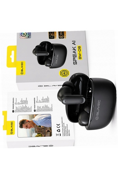 Blavec Căști TWS BW-08 traducător AI negre în timp real pentru Realme GT 7 PRO