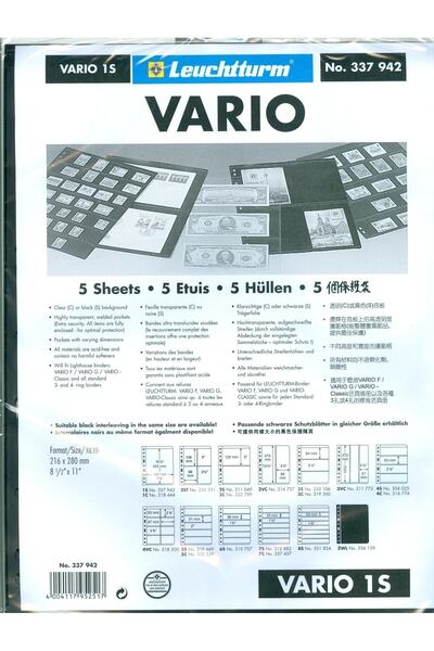 Leuchtturm Vario 1S Kağıt Para, Efemera Föyleri