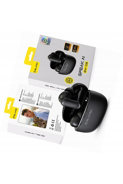 Blavec Căști TWS BW-08 traducător AI negre în timp real pentru Realme Note 60