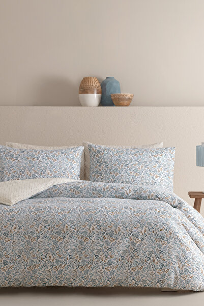 Dormy Home Lacie Single Cotton Duvet Cover Set - Indigo