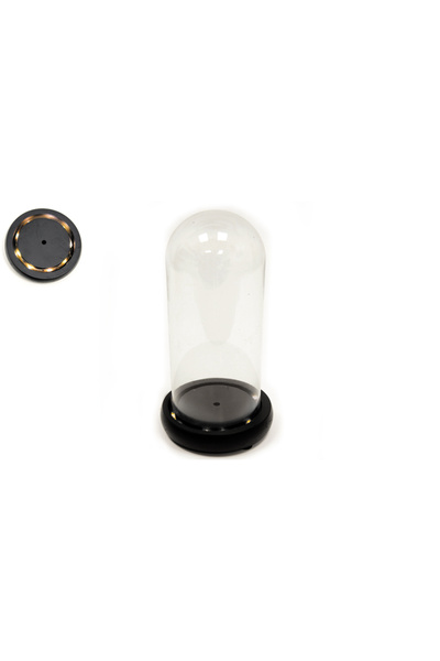 OEM ΓΥΑΛΙΝΗ ΚΑΜΠΑΝΑ ΜΕ ΜΕΓΑΛΗ LED 20εκ. 0503264 (ΜΑΥΡΟ)