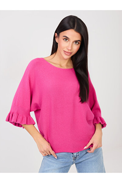 Italy Moda Pulover Dama, ITALY MODA, Viscoza, Maneca 3/4, Fucsia, model IT-SW...