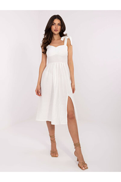 Italy Moda Rochie Dama, ITALY MODA, Viscoza, Rochie evazata, Alb, model MI-SK...