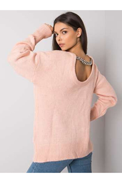 rue parıs Pulover Dama Maneca lunga, Decolteu rotund, RUE PARIS, Roz Casual M...