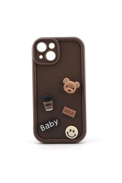 DARA Husa de Protectie, DARA, pentru Apple iPhone 14, Model Ursuleti 3D, Anti...