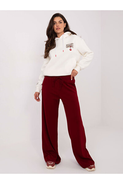 Relevance Pantaloni Trening Dama Larga, Guler inalt, RELEVANCE, Bordo Casual ...