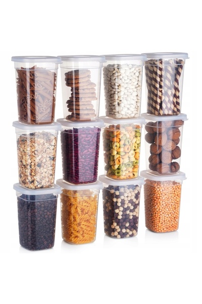 Vilde 12x Recipiente pentru produse coacute, produse vrac, alimente, cafea, z...