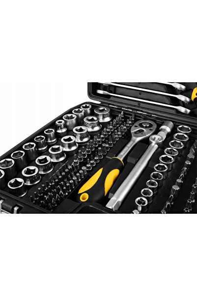 topex Set de chei tubulare mare, 219 piese. 1/2 " 3/8 " 1/4 " Stal CrV Valiză