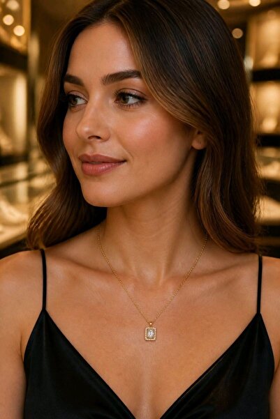 Monalisa Home Luxurious Figured Statement Necklace with Zircon Stones
