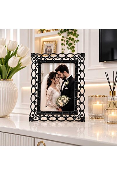 KÜBRA Çerçeve 3 Adet Aura Serisi Dekoratif Modern Fotoğraf Çerçevesi Siyah Pr...