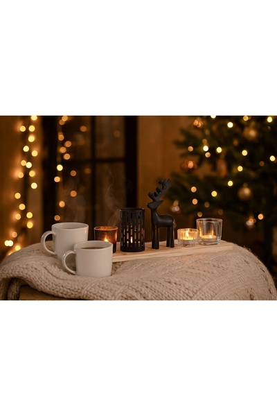 Home Styling Collection SET DE SUISETURI DE CRĂCIUN CU TAVĂ DE LEMN ȘI DECORA...