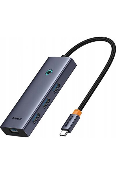 NO BRAND Baseus UltraJoy Adaptor HUB 5 în 1 USB-C la 4x USB 3.0 + PD 100W Spl...