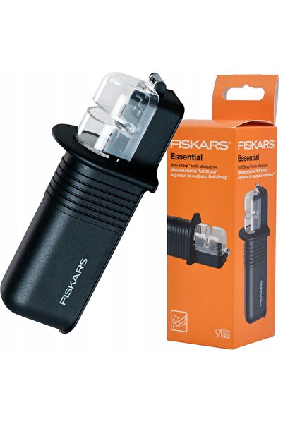 FiSKARS SET COMPLET DE 5 CUȚITE DE BUCĂTĂRIE ÎN BLOC DE LEMN CU ASCUȚITOR