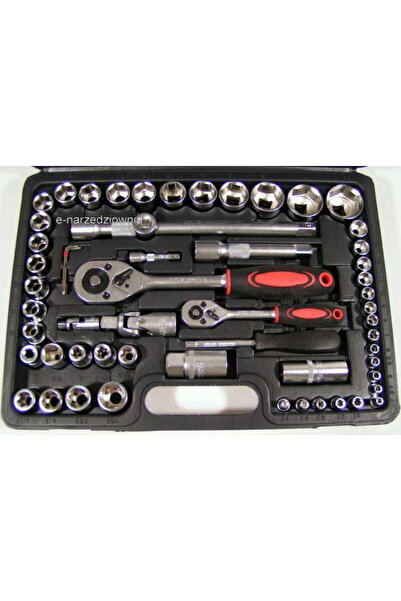 GEKO Set de scule, cutie de scule, chei tubulare, 94 piese, 1/4 1/2 inch