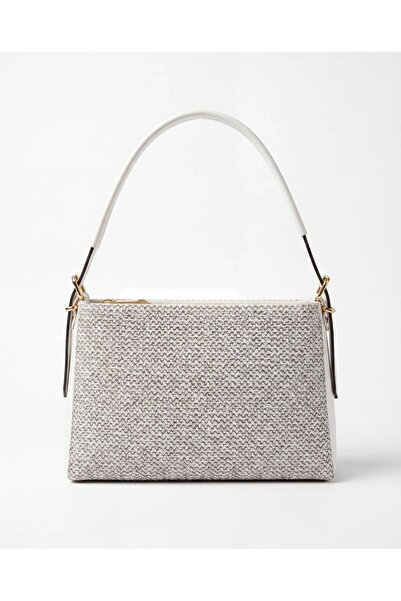Lurella Collection Women's Double-Sided Straw and Leather Detailed Hand and S...